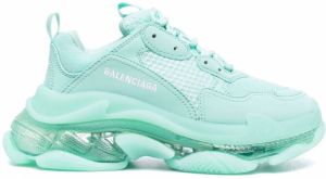 Balenciaga Triple S clear-sole chunky sneakers Blue