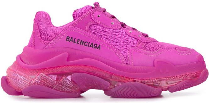 Balenciaga Triple S clear sole sneakers Pink