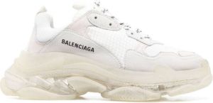 Balenciaga Triple S clear sole sneakers White