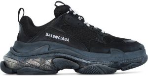 Balenciaga Triple S mesh and leather sneakers Black
