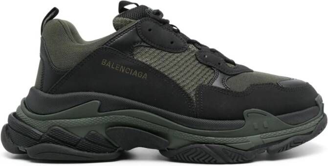 Balenciaga Triple S panelled chunky sneakers Green