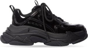 Balenciaga Triple S patent-finish sneakers Black
