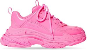 Balenciaga Triple S patent-finish sneakers Pink