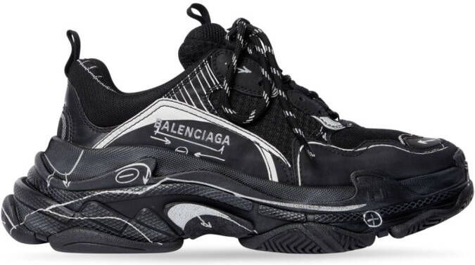 Balenciaga Triple S sketch-print sneakers Black
