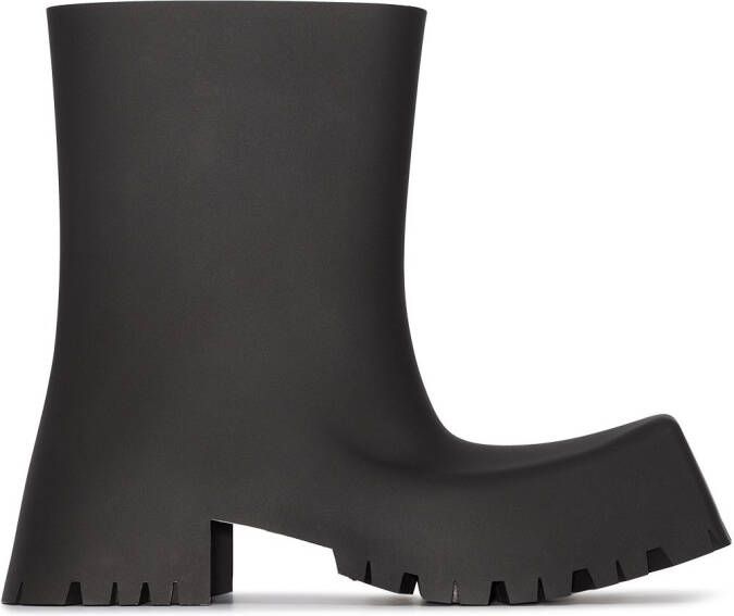 Balenciaga Trooper block-heel rubber boots Black
