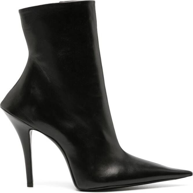 Balenciaga Witch 110mm leather boots Black