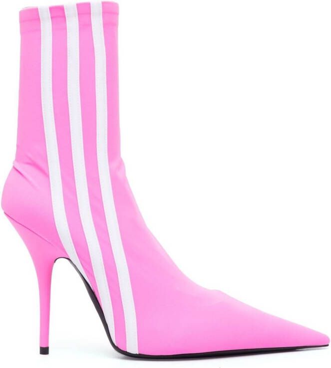 Balenciaga x adidas Knife 110mm ankle-length boots Pink