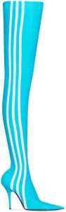 Balenciaga x adidas Knife 110mm thigh-length boots Blue