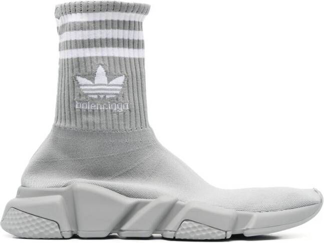 Balenciaga x Adidas Speed sock-style sneakers Grey