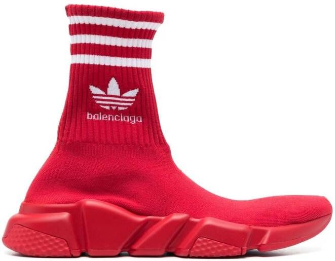 Balenciaga x Adidas Speed sock-style sneakers Red
