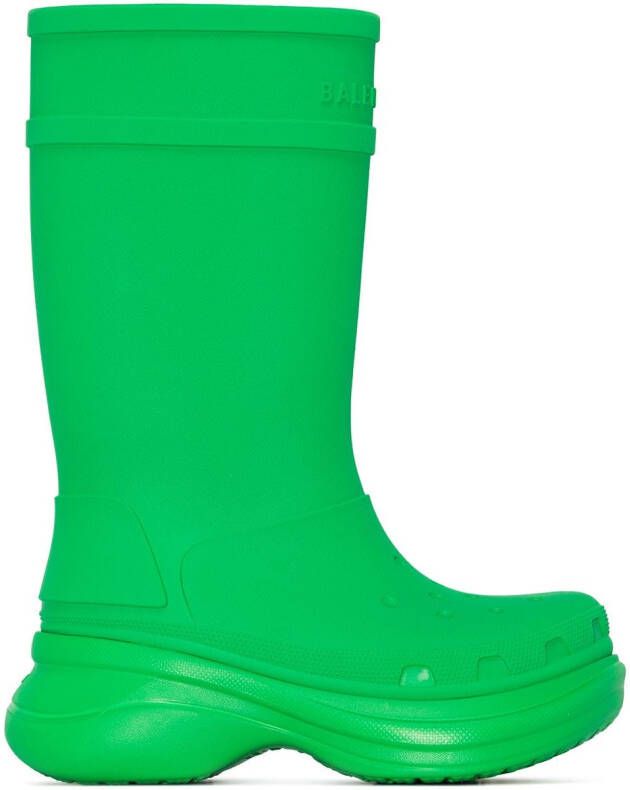 Balenciaga x Crocs chunky rain boots Green
