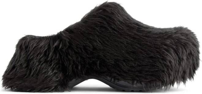 Balenciaga x Crocs™ faux-fur mules Black