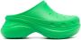 Balenciaga x Crocs logo-embossed platform mules Green - Thumbnail 1
