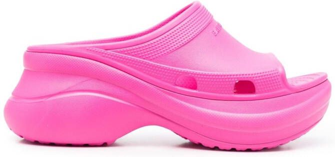 Balenciaga x Crocs™ platform slide sandals Pink