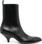 Bally 65mm pointed-tip leather boots Black - Thumbnail 1