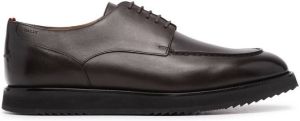 Bally almond-toe leather derby shoes Brown