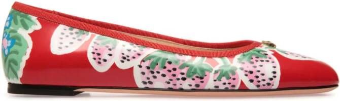 Bally Biuty leather ballerina shoes Red