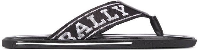 Bally Border flip flops Black