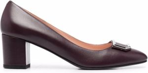 Bally buckle-detail leather pumps Purple