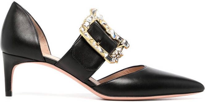Bally buckle-detail pointed pumps Black