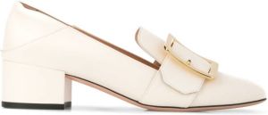 Bally buckle detail pumps White