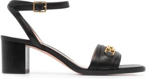Bally Dossy logo-plaque leather sandals Black