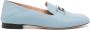 Bally Ella 10mm logo-plaque leather loafers Blue - Thumbnail 1