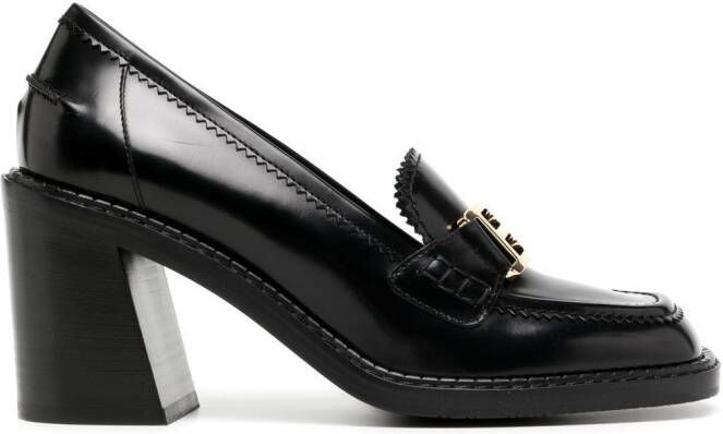 Bally Ellyayne 75 square-toe leather pumps Black
