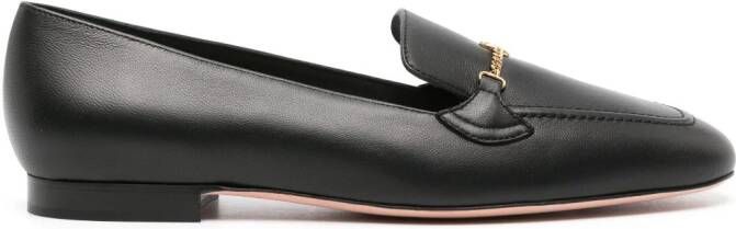 Bally Emblem chain-detail leather loafers Black