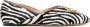Bally Emblem zebra-print leather ballerinas Black - Thumbnail 1