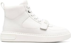 Bally embossed-logo hi-top sneakers White