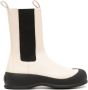 Bally flat leather boots White - Thumbnail 1