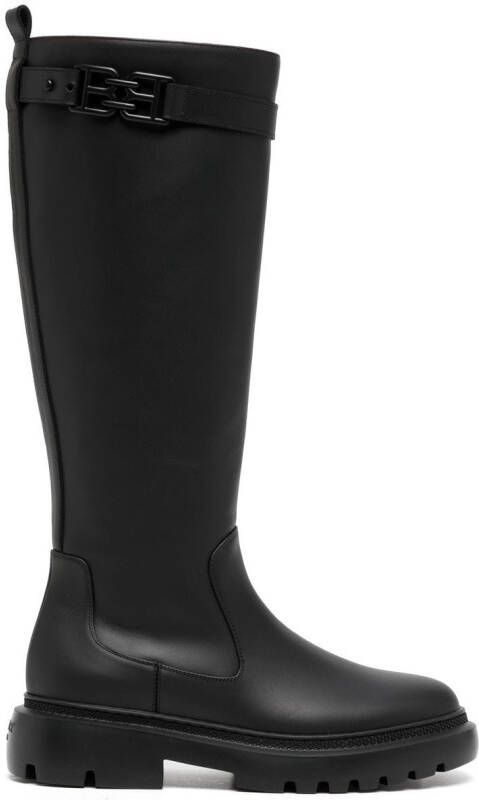 Bally Gaila leather knee-high boots Black