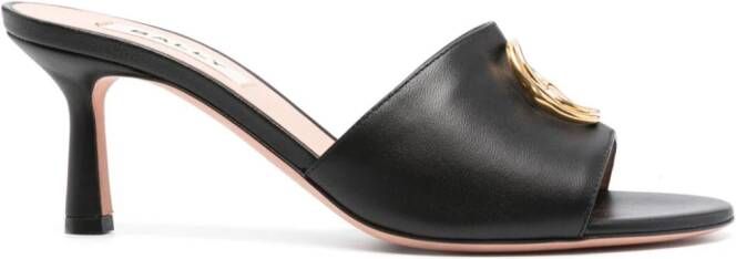 Bally Geha 65mm logo-plaque leather mules Black