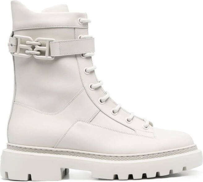 Bally Gioele leather ankle boots White