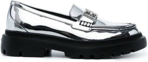 Bally Gioia chunky leather loafers Silver