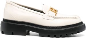 Bally Gioia logo-buckle leather loafers White