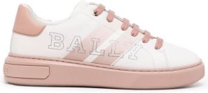 Bally glitter-logo side-stripe sneakers White