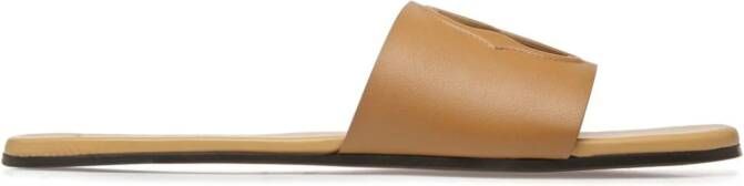 Bally Goldie leather flat sandals Brown
