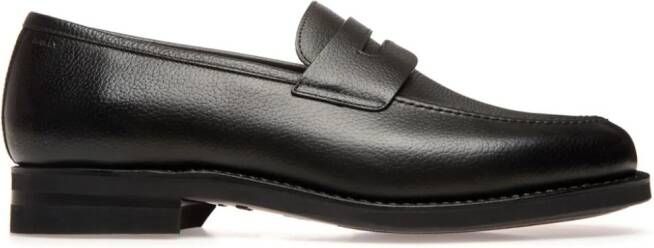 Bally grained-leather loafers Black