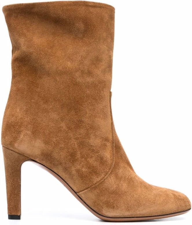 Bally heeled suede boots Brown