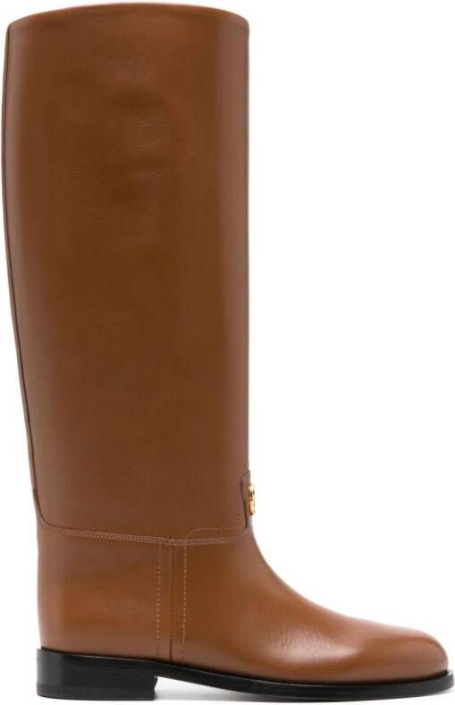 Bally Hollie leather knee-high boots Brown