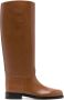 Bally Hollie leather knee-high boots Brown - Thumbnail 1