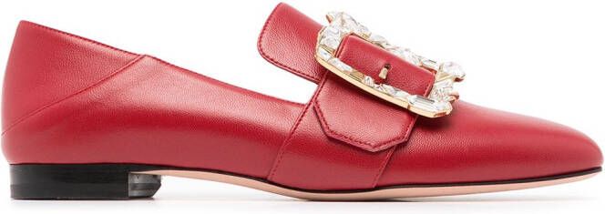 Bally Janelle leather slippers Red