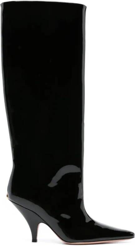 Bally Katy 95mm patent-finish boots Black