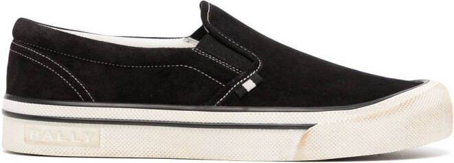 Bally laceless suede sneakers Black