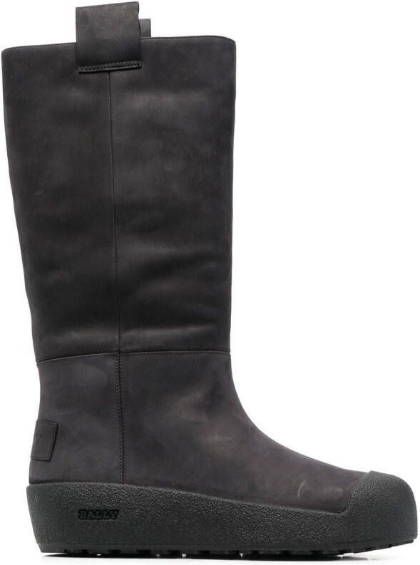 Bally lambskin mid calf boot Black