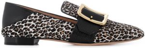 Bally leopard print loafers Black