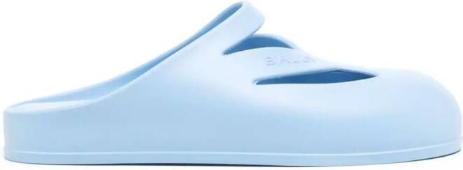 Bally logo-embossed cut-out slippers Blue