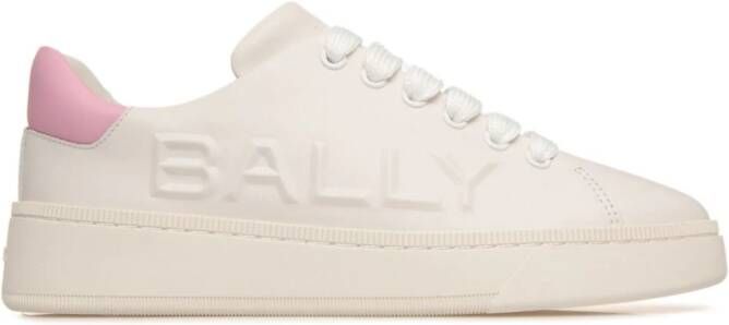 Bally logo-embossed leather sneakers White